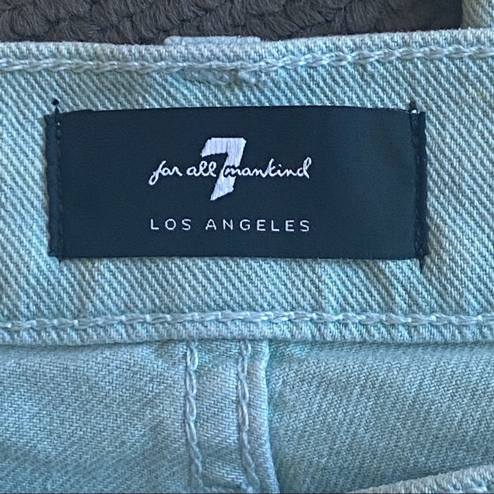 7 for All Mankind Josefina Pants Aqua Green Size 27 - Picture 7 of 8